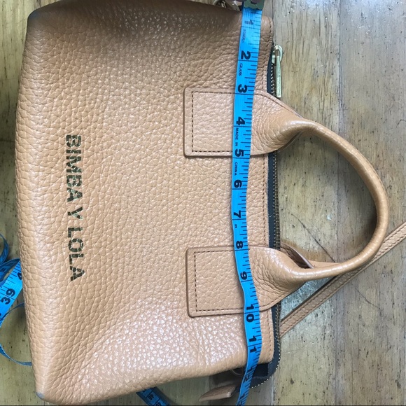 Bimba Y Lola Tan Leather Small Handbag Satchel - Picture 15 of 15